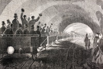 Trial Run of Train in London Underground in 1862, from 